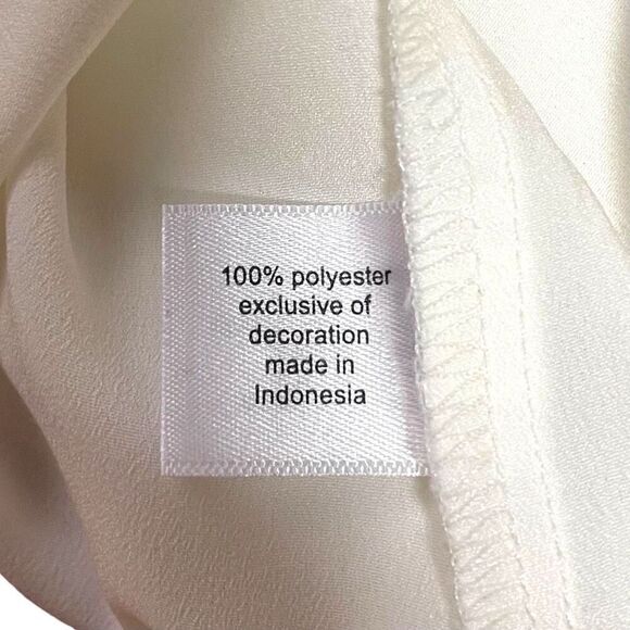 Lane Bryant Cream Flutter Sleeve Blouse Sz 18 - Picture 11 of 11